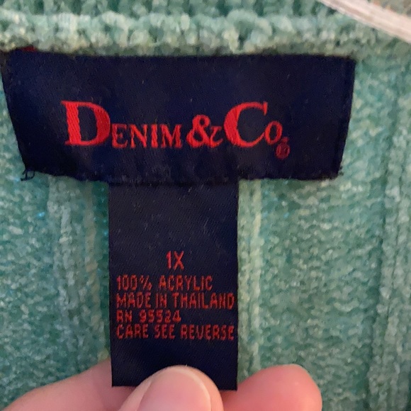 Denim & Co. casual short sleeve v neck sweater 1X - Picture 4 of 9